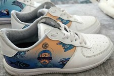A-R Custom Hand Painted Low Top Sneakers. Rare. One Of A Kind. Women's 9