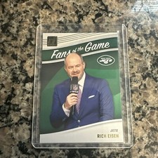 2023 PANINI DONRUSS RICH EISEN FANS OF THE GAME FOOTBALL CARD NEW YORK JETS NFL