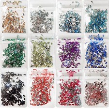 DDP2*3mm Bowknot Nail Art Rhinestones 12 Colors Shiny Acrylic Nail Rhinestones