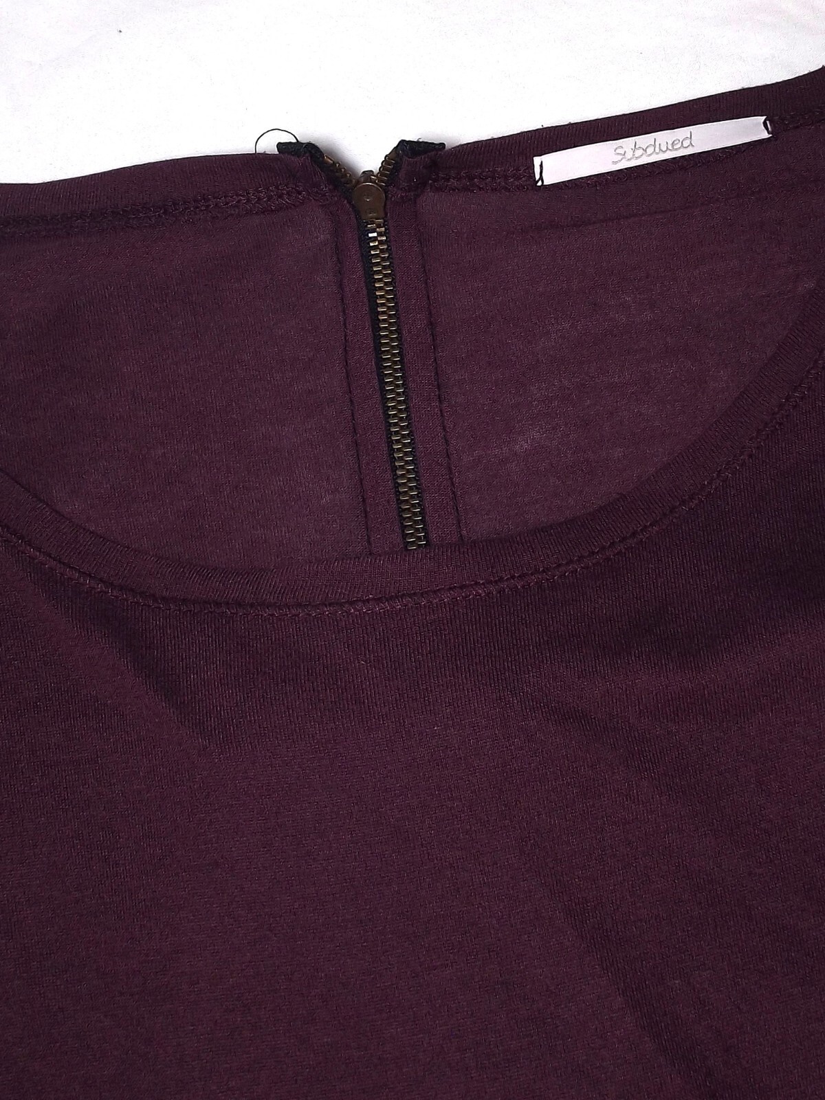 Subdued Maglia Da Donna Taglia S Small Manica Lunga Viola Scollo Ampio Cerniera image 5