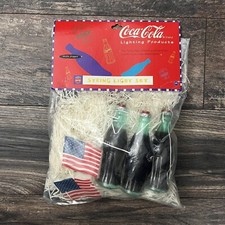 Vintage Coca-Cola 1996 USA Flag Coke Bottles 14&rsquo; String Light Set NEW