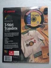 Canon T-Shirt Transfers TR-101 10 8.5" x 11" Sheets + Software Brand New&Sealed