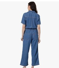LEVIS WOMEN PLAY DAY CINCHED DENIM JUMPSUIT SIZE L NWT