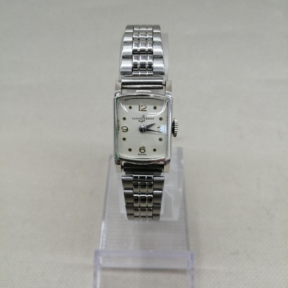 ULYSSE NARDN Square Face Silver Band Hand-Winding Women's Watch | eBay