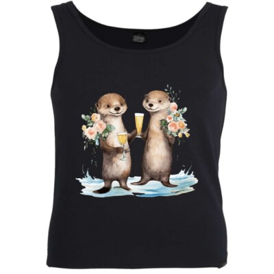 Tank Top Otter Fischotter Otterfamilie Otter Baby Ozean Mittelmeer Urlau 404233s