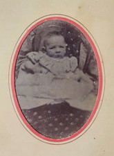 Antique TINTYPE YOUNG BABY CHILD Photograph Civil War Era Photo