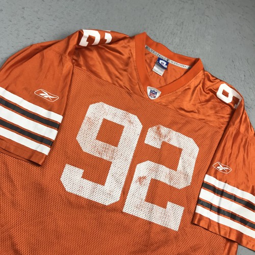 VINTAGE Cleveland Browns Jersey Mens 2XL Orange Courtney Brown #92 NFL Reeebok - Picture 3 of 9