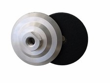 4" Hook and Loop Backing Pad, Aluminum, Rigid, 5/8"-11 Thread