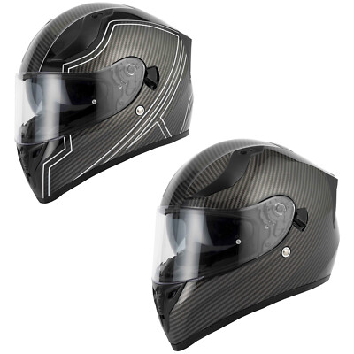 VCan H128 ECE 22.06 ACU Gold Inner Sun Visor Full Face Motorcycle Helmet