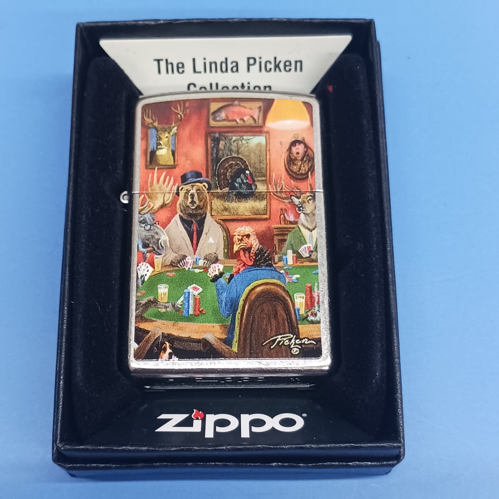 Zippo Linda Picken Big Game Turkey Street Chrome 28006