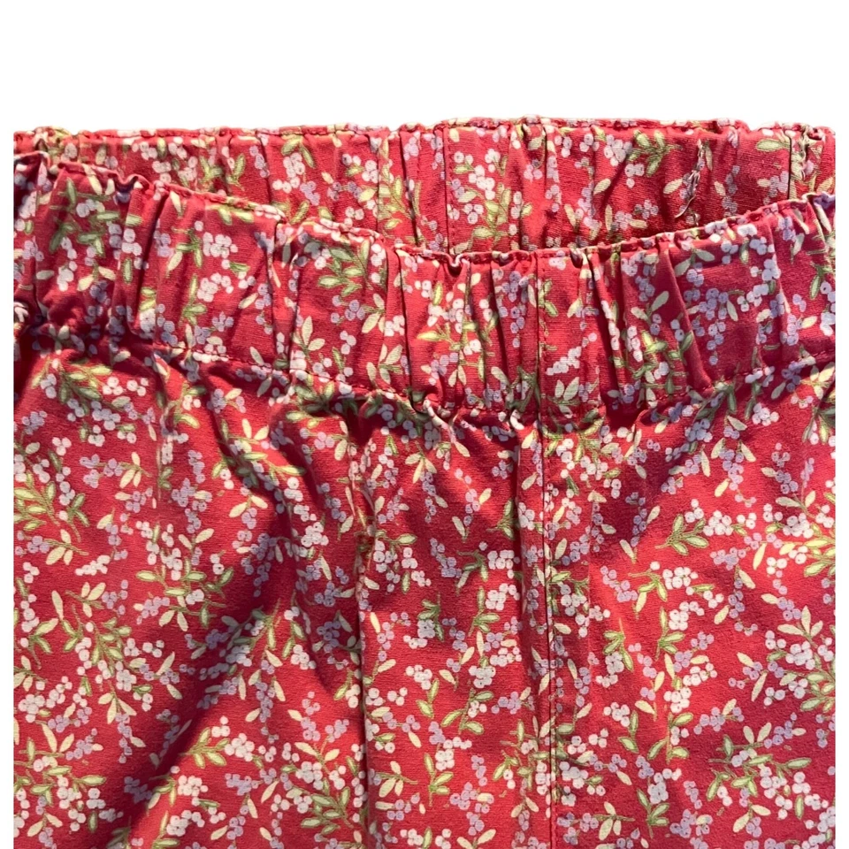 Pantalones Cortos De Colección Hanna Andersson 130 8 Tres Hermanas 3 Capris Floral Rosa Verde Foto 3 de 4