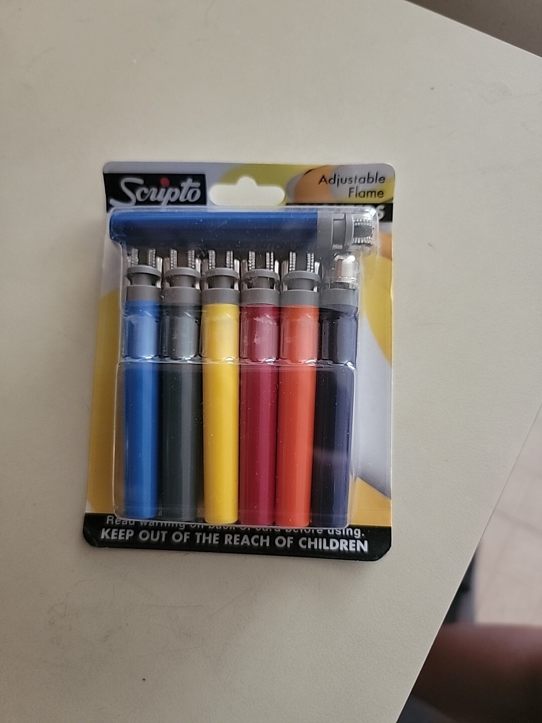 Scripto Views Adjustable Flame Pocket Lighters, 7 Count