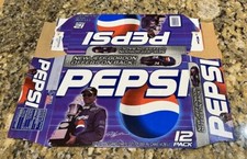 Vintage Pepsi Jeff Gordon NASCAR Carrier Cardboard Sign 12 Pack PURPLE WIN 2001