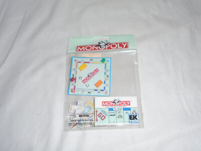 Jolees Boutique Tiny 3D Monopoly Scrapbook Sticker Collage (Hasbro 2003) NEW