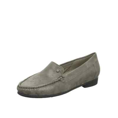 Ara  Barb Slip On Flats Loafer, in Street Metallic Suede, Size 9, New in Box!
