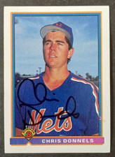 1991 Bowman SIGNED: Chris Donnels, METS #465