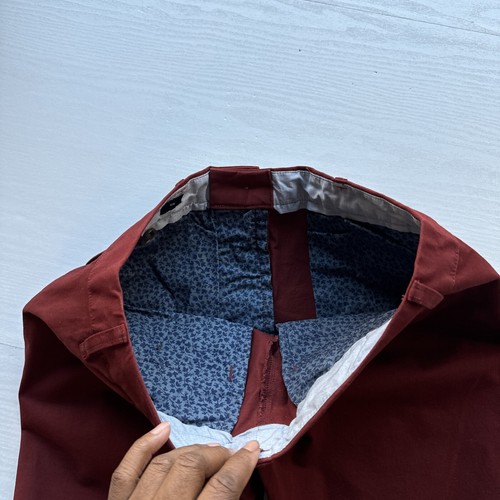 Bonobos Chino 2.0 Slim Hose Herren 31 x 32 Burgund Stretch Neu - Bild 14 von 16