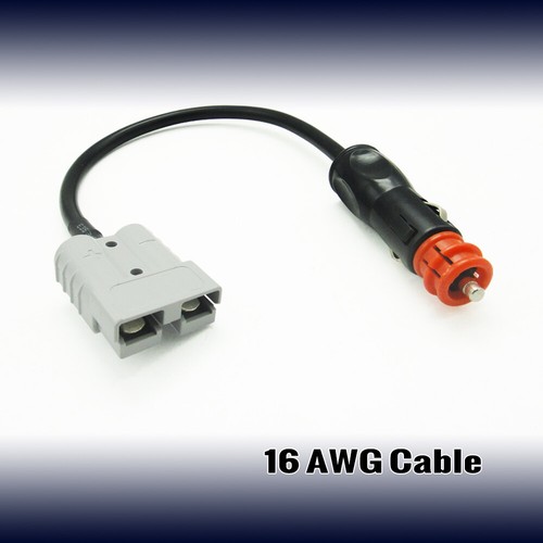 50A AMP ANDERSON STYLE PLUG TO MALE CIGARETTE PLUG SOCKET ADAPTER CABLE LEAD 12V - Picture 5 of 24