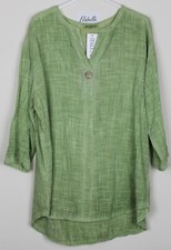 New Ladies Lightweight Summer Oversized Cotton & Linen Italian Lagenlook Top