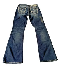 Silver Jeans Co. Suki Bootcut Mid-Rise Relaxed Fit Blue Denim Jeans Womens Size