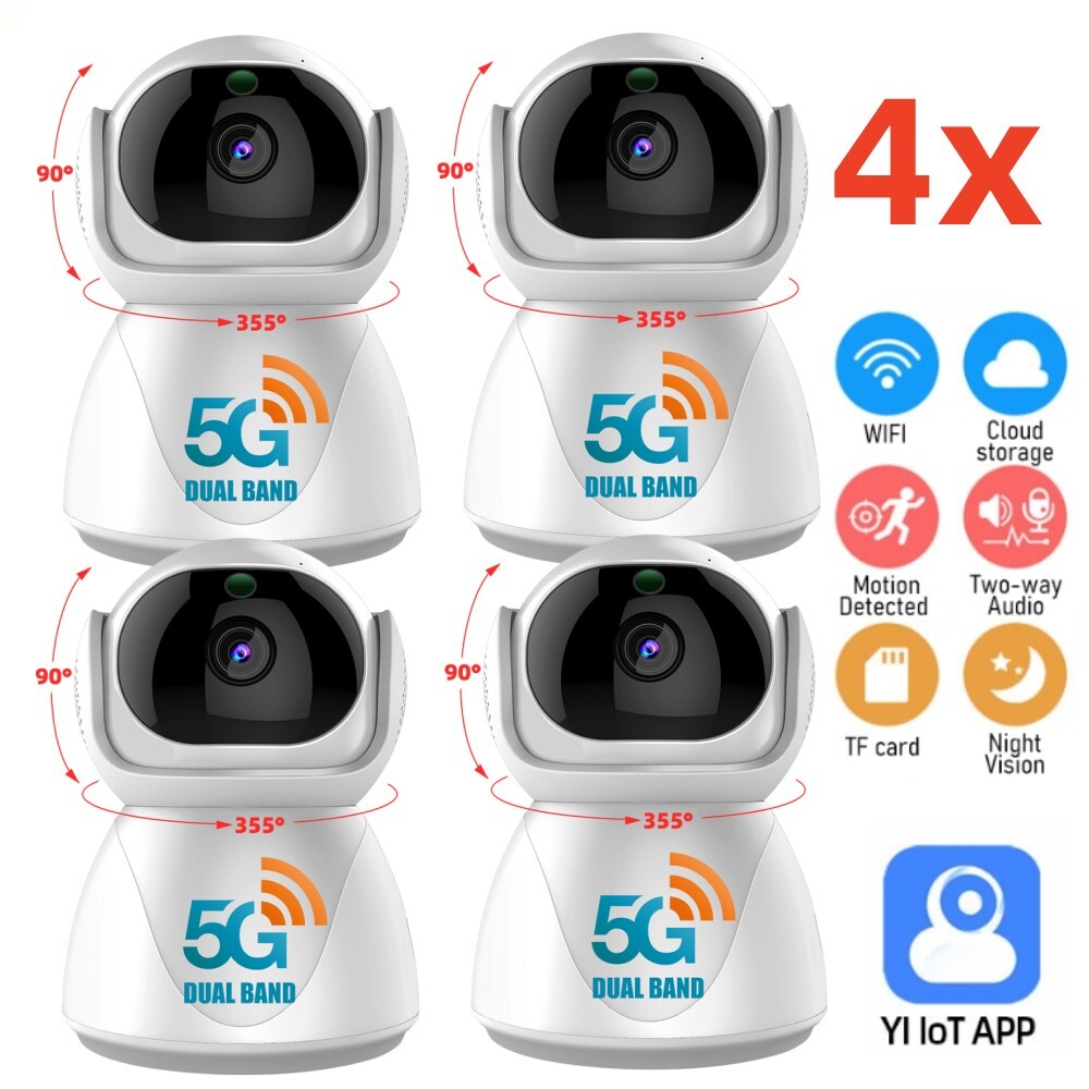 5G WiFi Camara De Seguridad 1080P HD Inalambrica 360° Con Audio y Video Interior