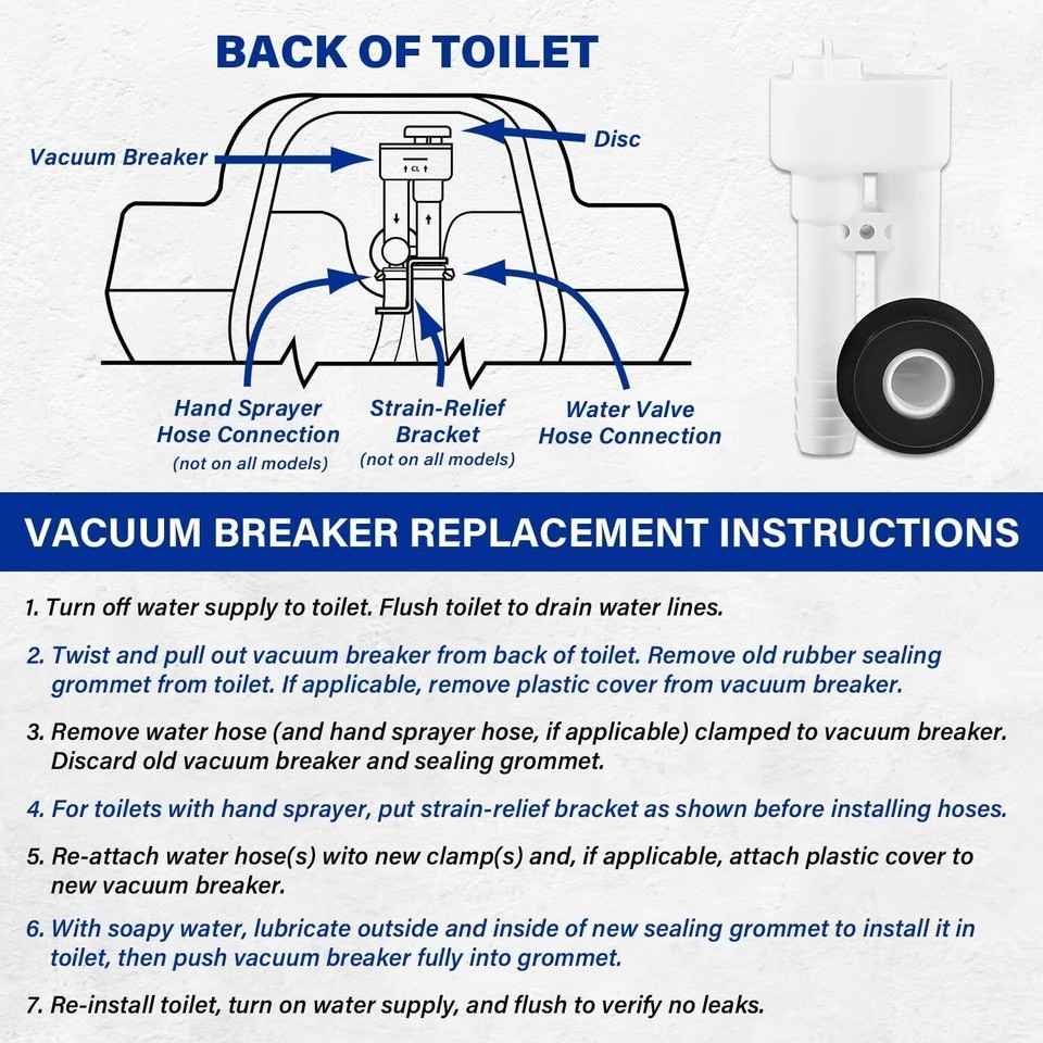 385230335 Vacuum Breaker Kit for Dometic 500H, 500+,100,200 RV Toilets