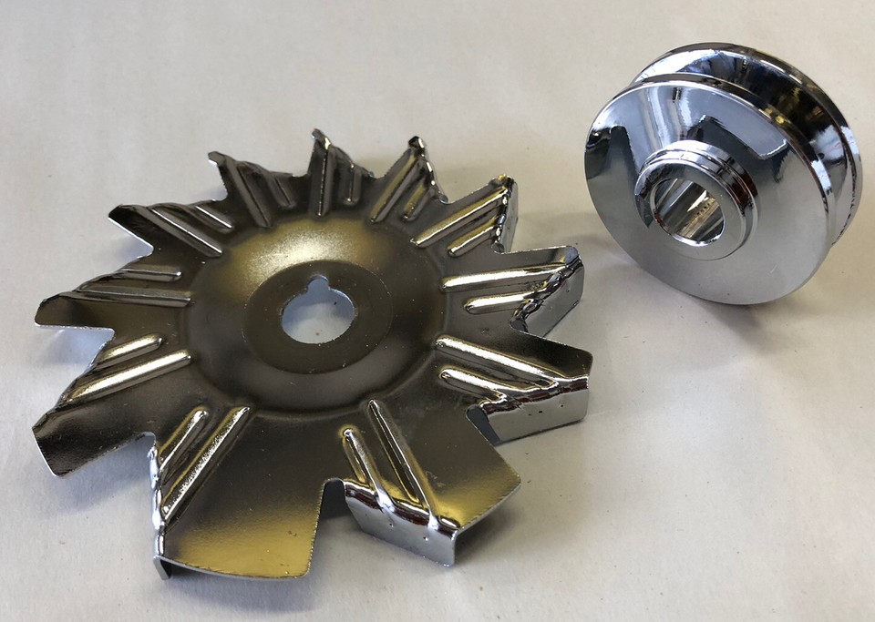 WIDE 5/8"-3/4" Pulley Kit Fan Spacer Nut Delco 10DN 10SI 12 SI Marine Apps | AEP | 4 In - Foto 2