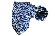 TOMMY HILFIGER MEN'S TIE BLUE/FLORAL Width: 3.50" Length: 57"