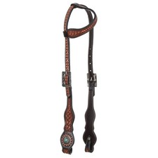 Showman Argentina Cow Leather Regal Loop Single Ear Headstall