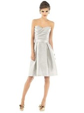 NWT Alfred Sung Strapless Party Cocktail Dress Atlantis 16 Pleated Pockets