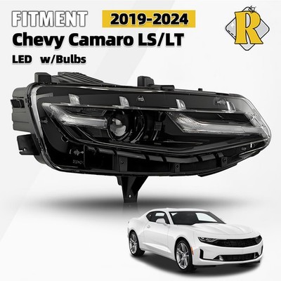 For 2019-2024 Chevy Camaro LS LT LED Headlight Right Passenger Side Black