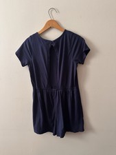 Melrose and Market Girls XL 14/16 Navy Solid Romper Short Sleeve Elastic