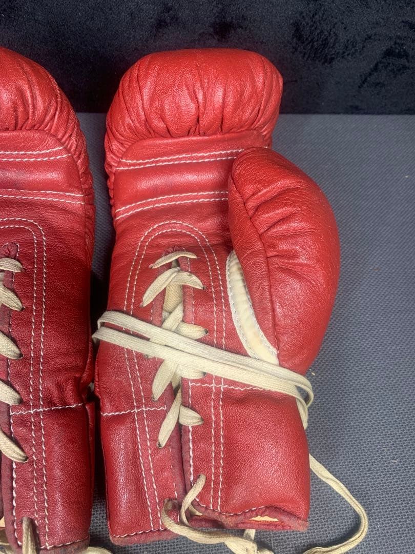 Winning Boxing Gloves SF-3000 Red Leather Used Japan Rare Vintage