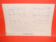 1964 Amc Rambler American 220 330 440 Convertible Wagon Frame Dimension Chart