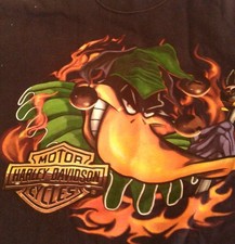 Harley Davidson Dealers Tshirt Looney Tunes Tshirt Large