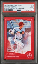 2018 Diamond Kings Shohei Ohtani Facing Right - Red Frame Rookie Card PSA 9 MINT