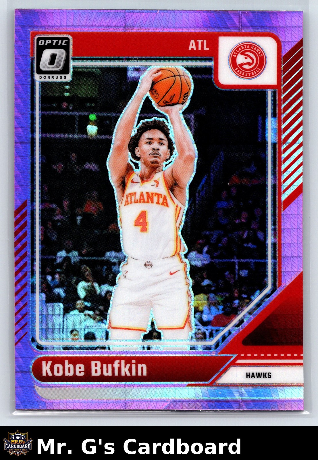 2024-25 Panini Donruss Optic Kobe Bufkin #223 Pink Hyper Atlanta Hawks