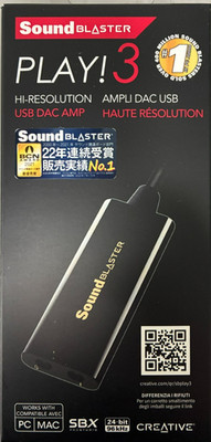 CREATIVE - 70SB173000000 - Sound Blaster PLAY! 3 USB DAC Amp and External Sound