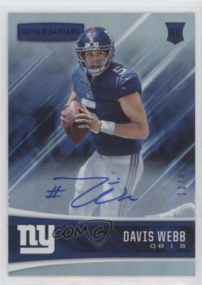 2017 Rookies & Stars Longevity Blue Signatures 13/49 Davis Webb #293 Auto RC 4z8