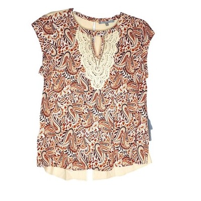 Daniel Rainn Top Ivory Floral Lace Down Back PM