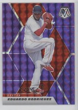 2021 Panini Mosaic Purple Mosaic Prizm 31/49 Eduardo Rodriguez #186 1d59