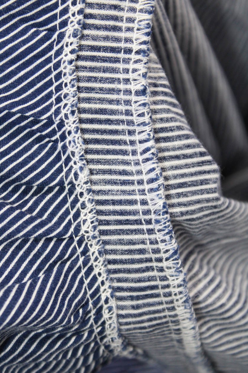 Blusa Peplum Yves Saint Laurent bambina cotone blu collo a spillo taglia 4