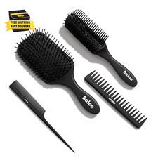 Hair Brush for Men and Women, 4Pcs Brush and Comb Set Detangling All Hair