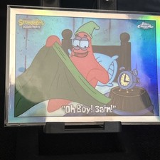 SpongeBob #76 Refractor Topps Chrome  Oh Boy! 3am! SpongeBob 24