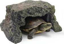 Reptile Hideout Rock,Tortoise Hide Cave,Resin Rock,Lizards Hideaway,Turtle Baski