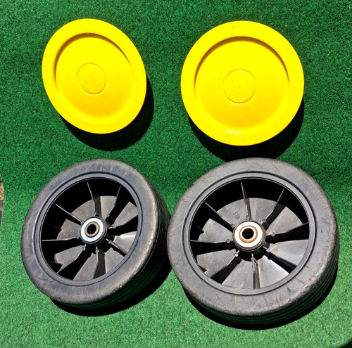 2 x Rasenmäher Laufrad Ø175mm mit Metalllager