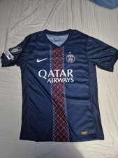Nike Paris Saint-Germain PSG O. Dembélé #10 Soccer Jersey Blue Qatar Airways - S
