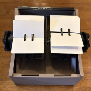 Rolodex 2400-T rotary card file vintage desk organizer metal dual drum USA