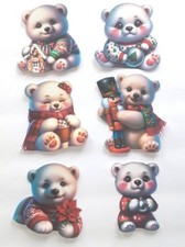 3D UPick Bear Toy Soldier Cocoa Gingerbread House Ornaments Embellishments 4203