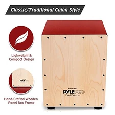 Pyle PCJD25 Snare-Style Cajon Wooden Percussion Box